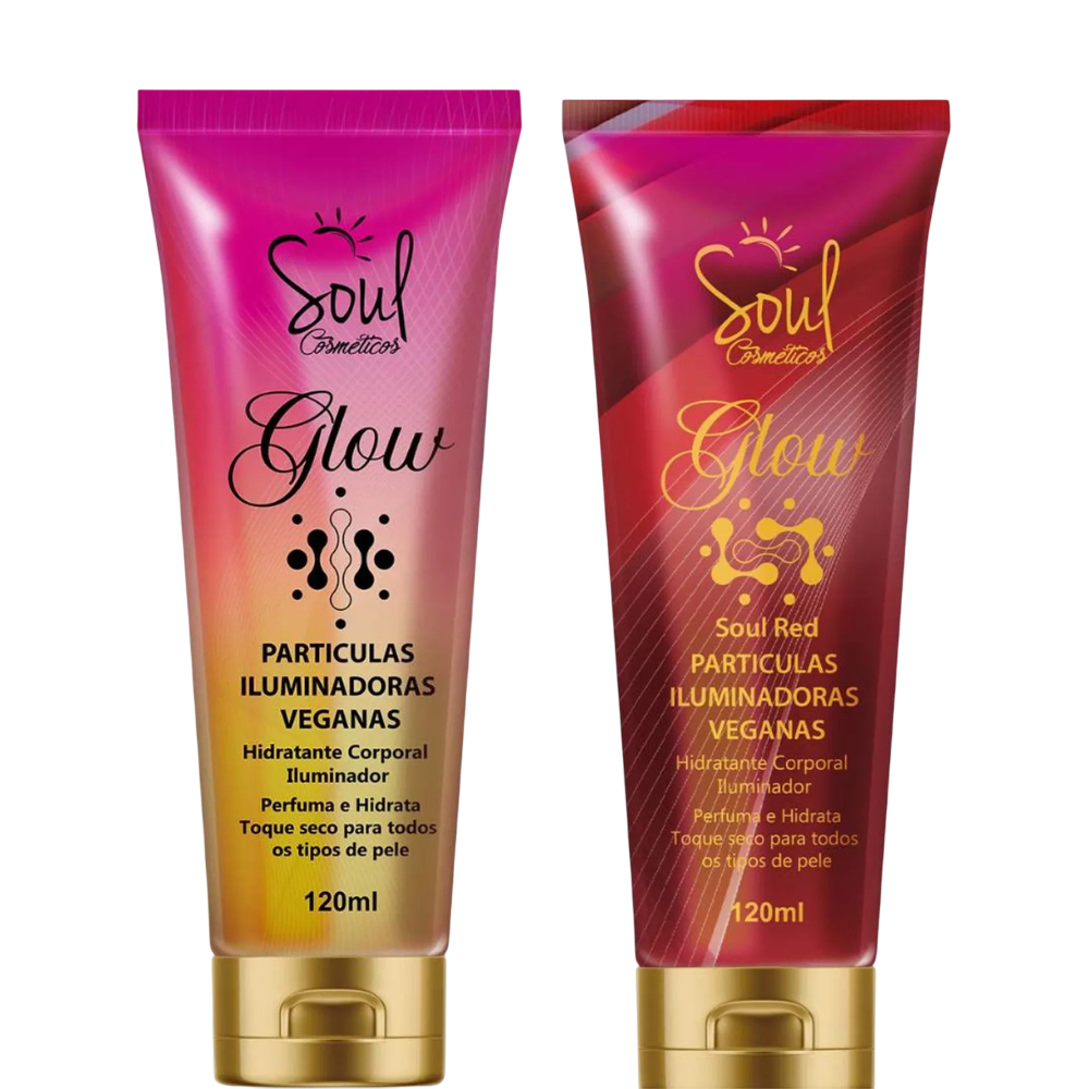 Hidratante Glow Iluminador Corporal 120ml - Soul Cosméticos Pele iluminada e hidratada, Creme iluminador