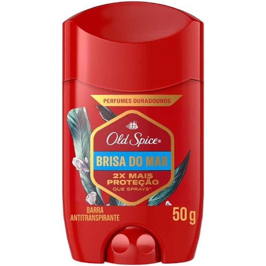 Desodorante Antitranspirante Old Spice Em Barra Brisa Do Mar Com 50g
