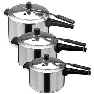 KIT 3 PANELAS ALUMINIO POLIDA ASJ (3 LITROS / 4,5 LITROS / 7 LITROS)