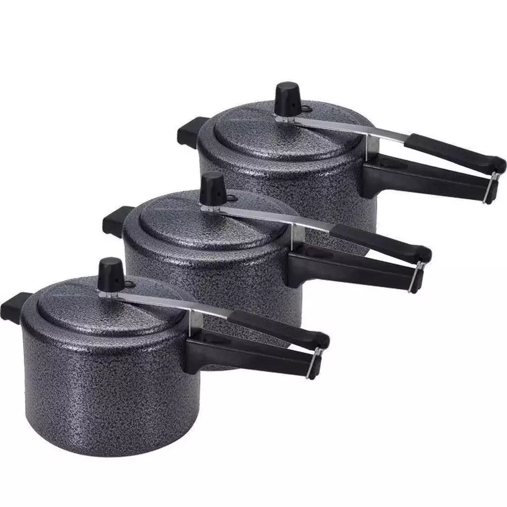 KIT COM 3 PANELAS DE PRESSÃO ASJ PRETA CRAQUEADA VARIOS KIT