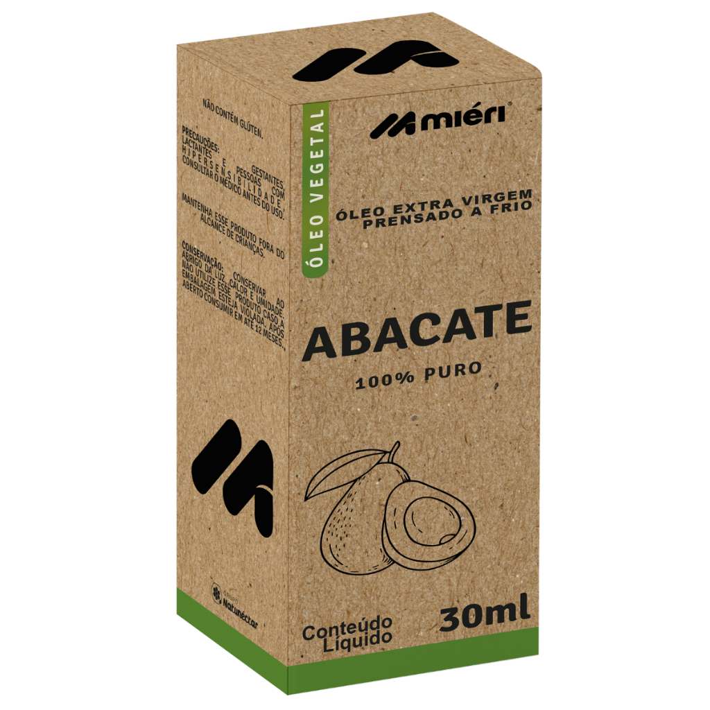 Óleo Vegetal de Abacate 100% Puro - 30ml - Miéri