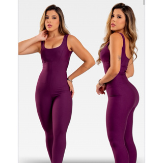 Macacão Academia feminino Fitness longo  (BOJO REMOVÍVEL) EXCELENTE QUALIDADE em Oferta na Shopee