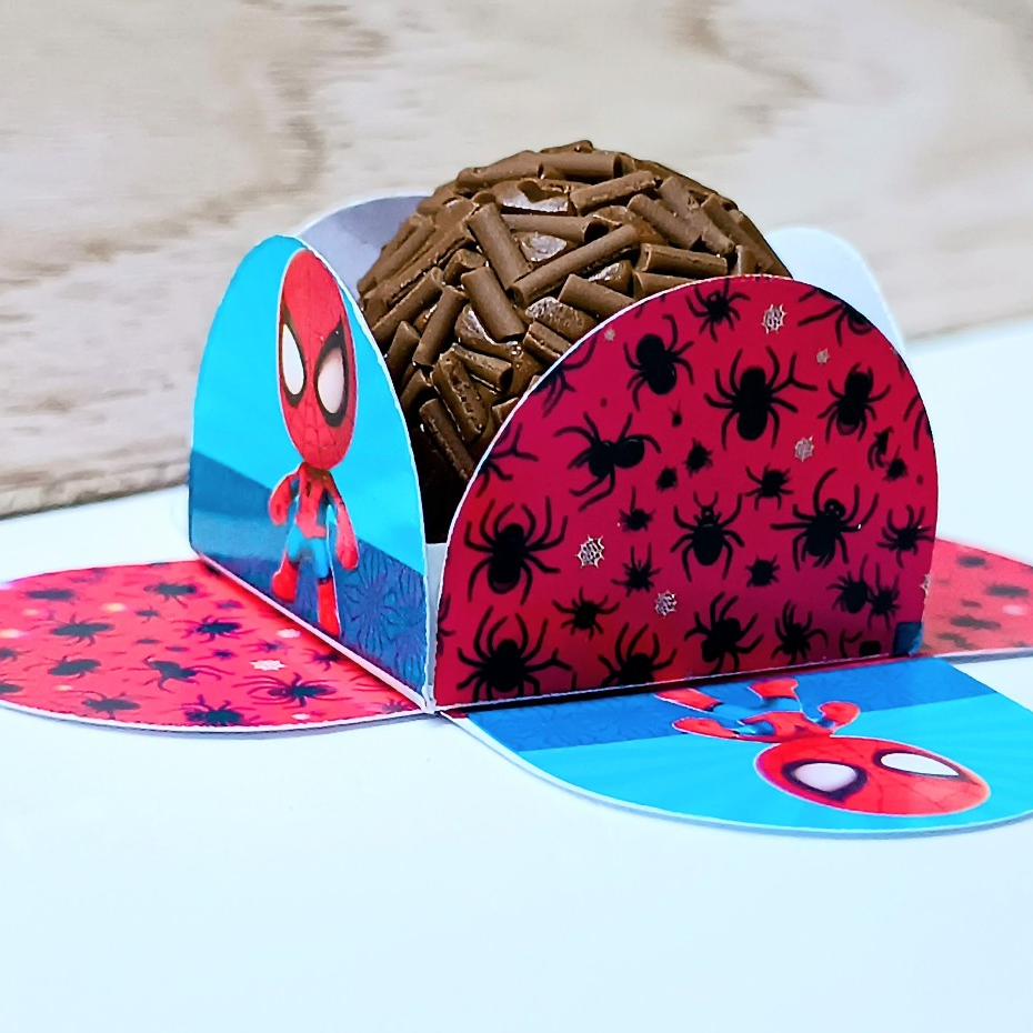 Forminhas  Brigadeiro Homem Aranha Cute Kit Festa  Lembrancinhas Personalizados Aniversário Infantil