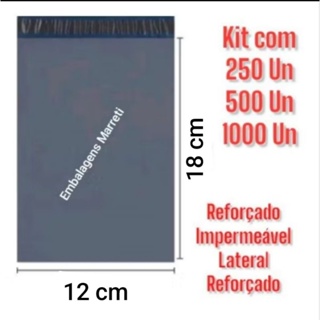 Embalagens envio  cinza 12x18 saquinho envelope saco correio em Oferta na Shopee