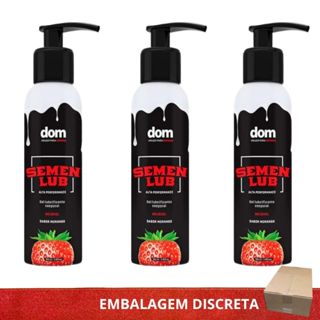 KIT SEMEN LUB LUBRIFICANTE TEXTURA BRANCA CREMOSA SABOR NEUTRO OU MORANGO - SEX SHOP em Oferta na Shopee