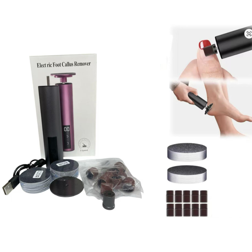 Removedor elétrico de calos nos pés  2 em 1 recarregável em Oferta na Shopee