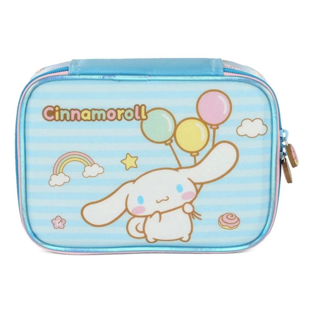 Mochila Lancheira Estojo Box Sanrio Cinnamoroll My Melody Infantil Feminina Escolar Personagens Original