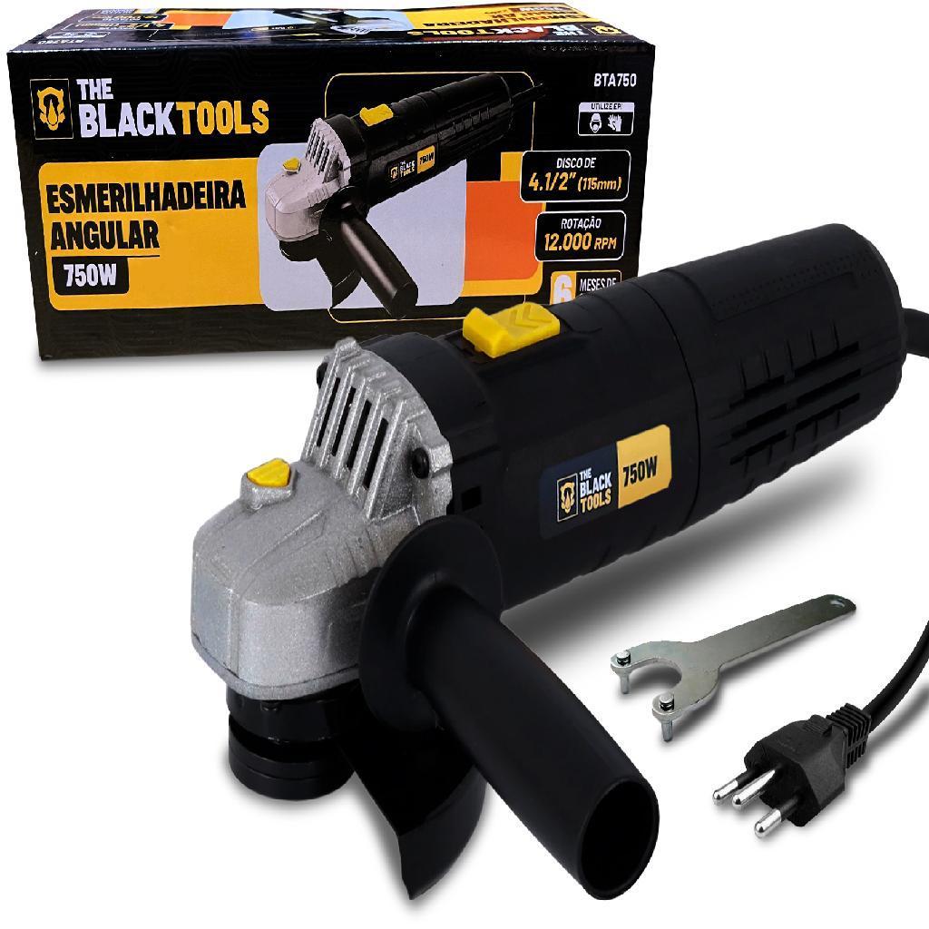 Esmerilhadeira Lixadeira Angular Profissional 4.1/2 750w The Black Tools em Oferta na Shopee