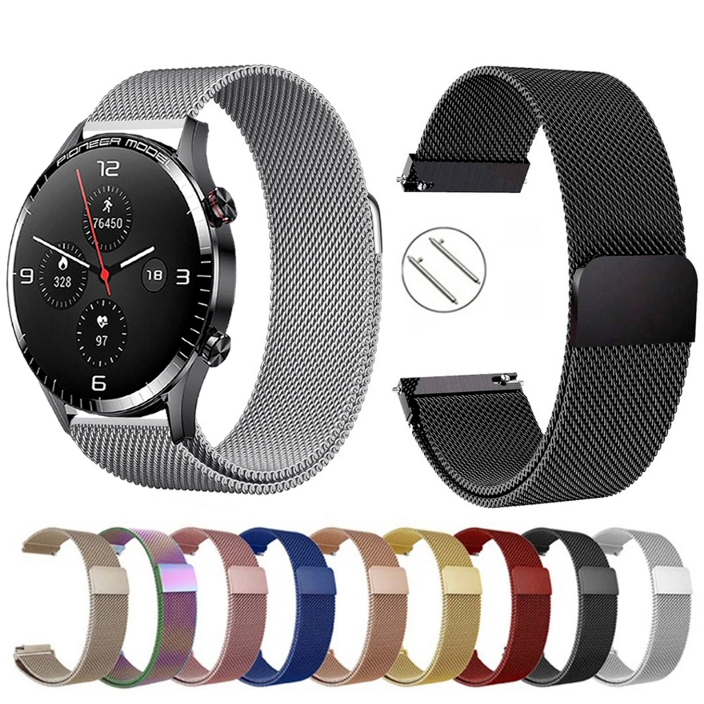 Pulseira de 22mm milanesa aço inox para Smartwatch Level Lvw-50 de Engate Rapido