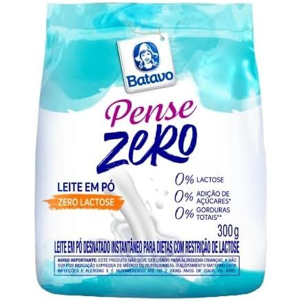 Leite em Pó Instantâneo Desnatado Batavo Pense Zero, Zero Lactose, 300g