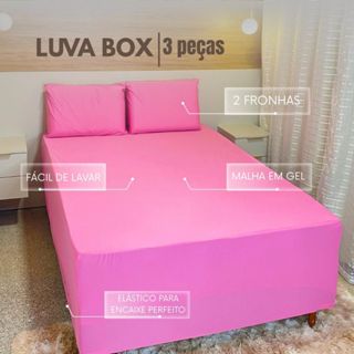 LENÇOL LUVA CONJUGADO PROTETOR PARA COLCHÃO CAMA BOX | QUEEN | KING | SOLTEIRO C/ ELASTICO  E 2 FRONHAS MALHA EM GEL em Oferta na Shopee