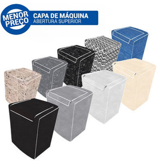 Capa Maquina de Lavar Abertura Superior COM ZIPER Diversas Estampas | DIVERSOS TAMANHOS