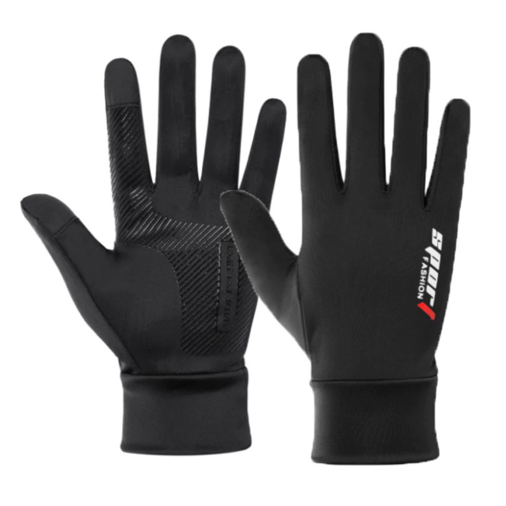 Par Luvas Seda Masculino Feminino Antiderrapante Anti-UV Verão Esporte Ciclismo Motocicleta