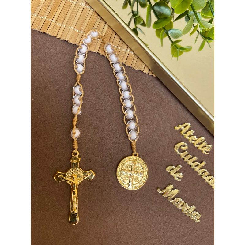 Terço Compacto Passante - Terço católico - Terço de Bolso, Terço Pequeno - Terço Nossa Senhora - Nossa Senhora Aparecida em Oferta na Shopee
