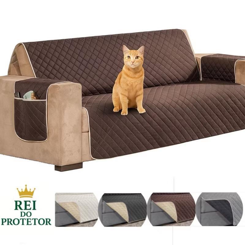 Protetor De Sofá 3 lugares padrão , impermeável e dupla face