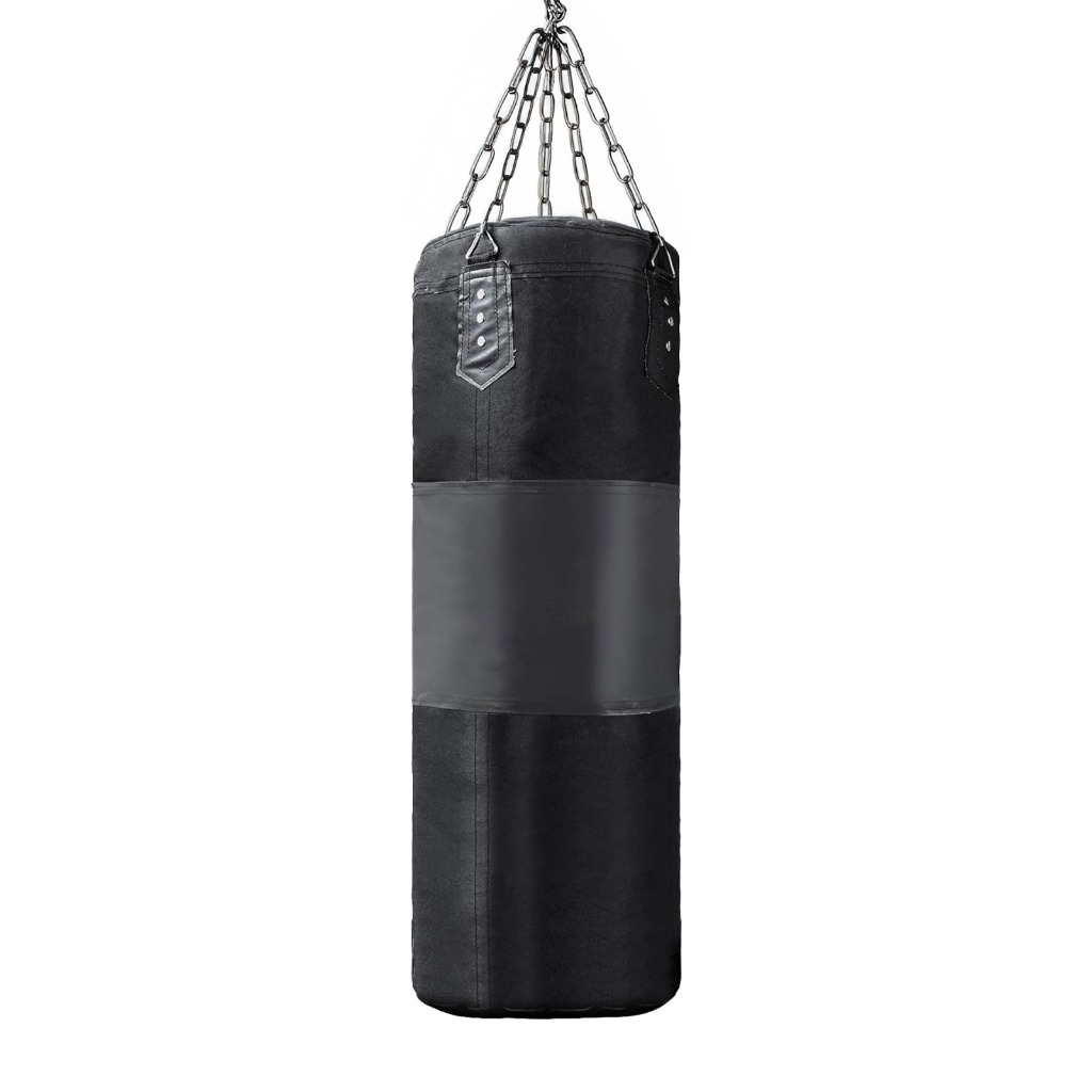 Saco de Pancadas Boxe Reforçado 100CM Com Corrente Treino Muay Thai MMA JustGoFit