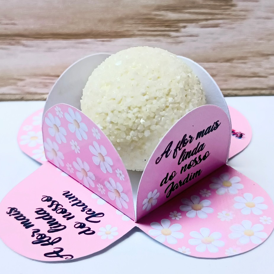 Forminhas Margaridas Rosa Doce Brigadeiro Lembrancinhas Personalizados Kit Festa Aniversário