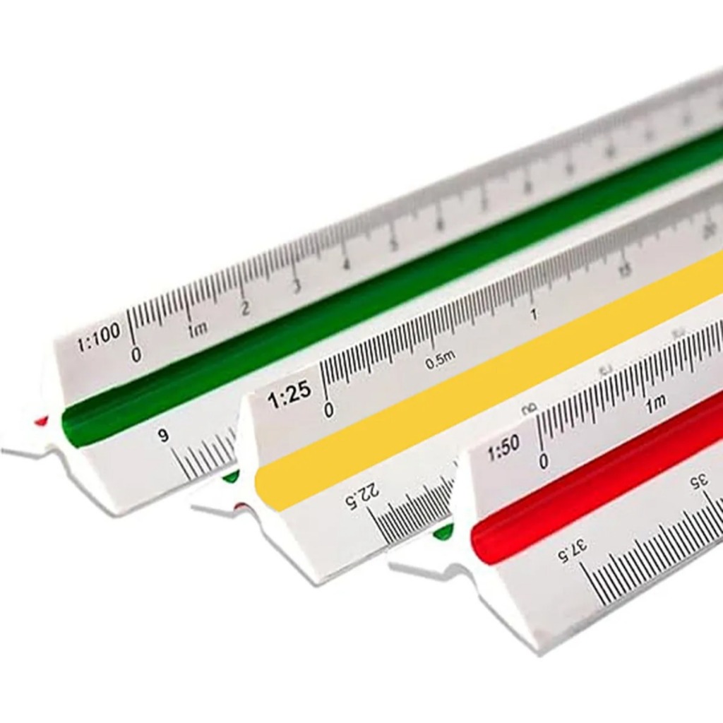 Escalímetro Régua Triangular Plástico 30 Cm — imagem 2 de 2
