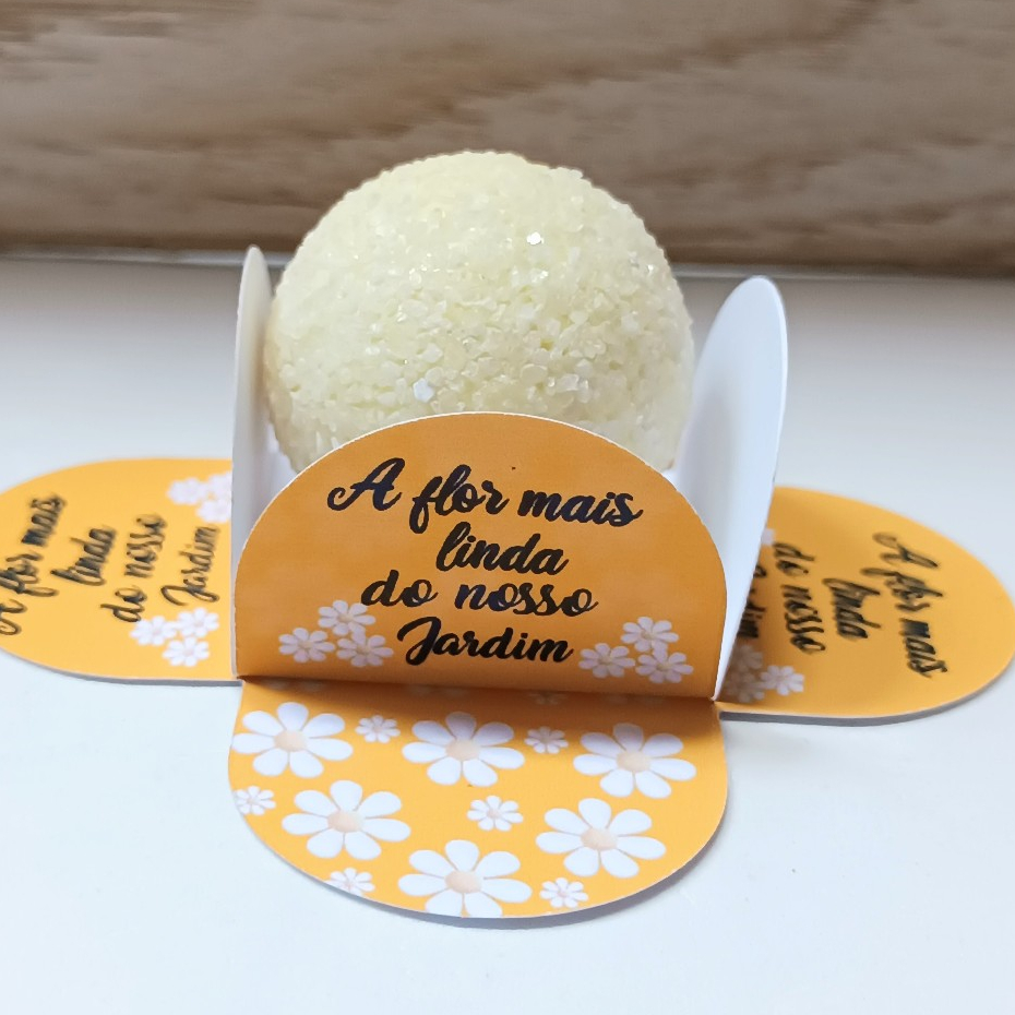 Forminhas Brigadeiro Kit Personalizados Margaridas Amarela Lembrancinhas Festa Aniversário
