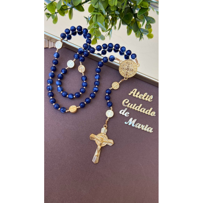 Terço São Bento - Terço Católico - Terço Mariano - Medalha de Sao Bento - Oração - Rosário