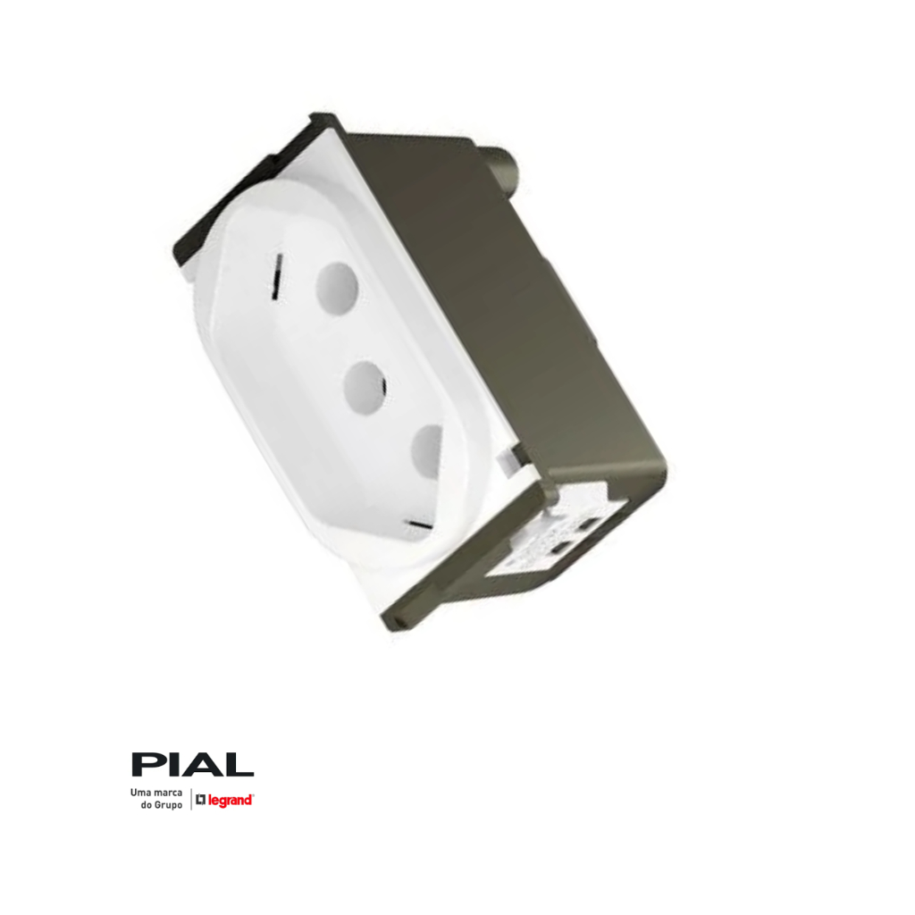 Módulo Tomada Pial Nereya 20 A 2P+T 663056 (sem placa) – linha Nereya / Legrand