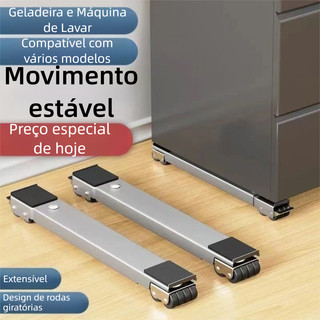 Suporte De Base Com Rodinha Para Geladeira Fogão E Máquina De Lavar Lousa Base Carrinho até 1000kg Ajustável