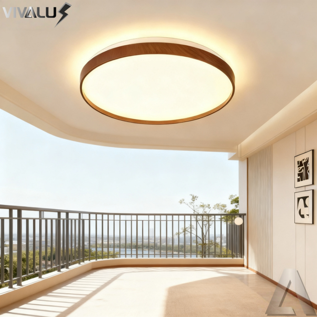 Plafon LED New Space Madeira 3 Cores Em 1 Luminária Plafon Wood Natural Moderno 30CM 40CM 50CM 50W em Oferta na Shopee