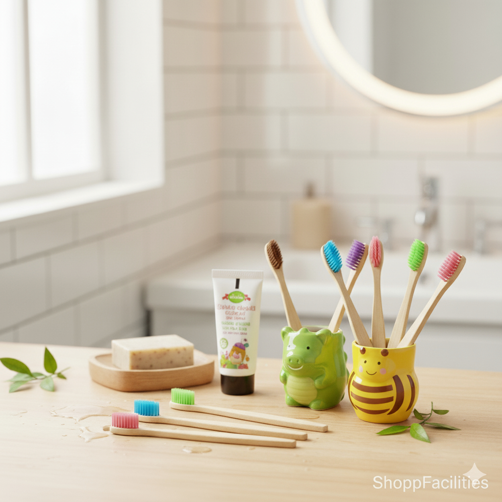 Kit Escovas de Bambu Ecológicas Natural Macias Com Cores Sortidas (Contém Infantis) em Oferta na Shopee