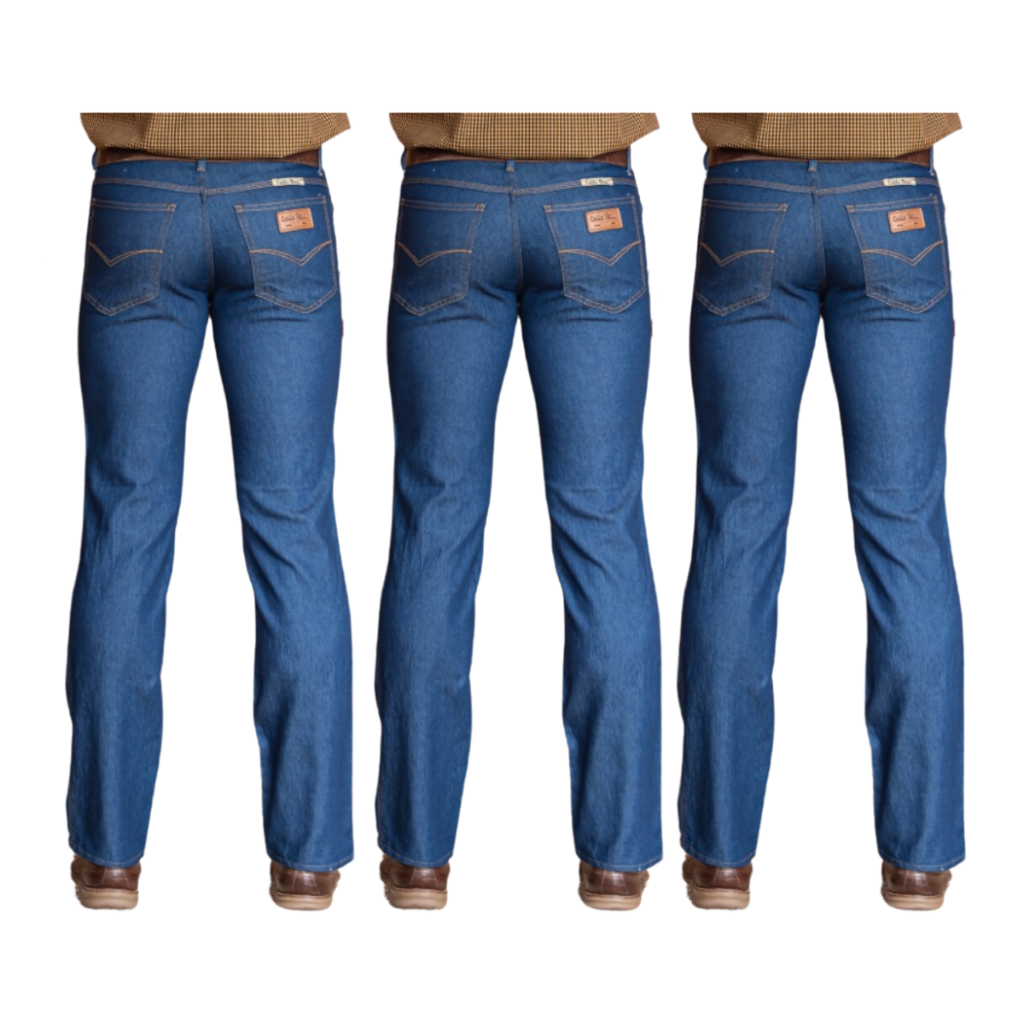 KIT COM 3 CALÇAS JEANS MASCULINA BASICA TRABALHO SERVIÇO LYCRA ESTILO BASIC
