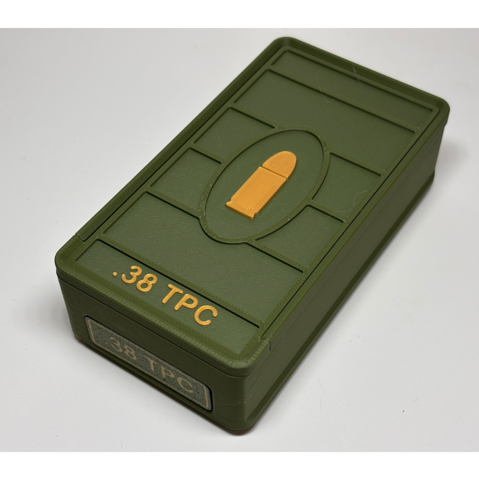 Caixa para Munição .38 TPC para 50 Balas Armazenamento Bunker NAO VENDEMOS MUNIÇAO/BALAS