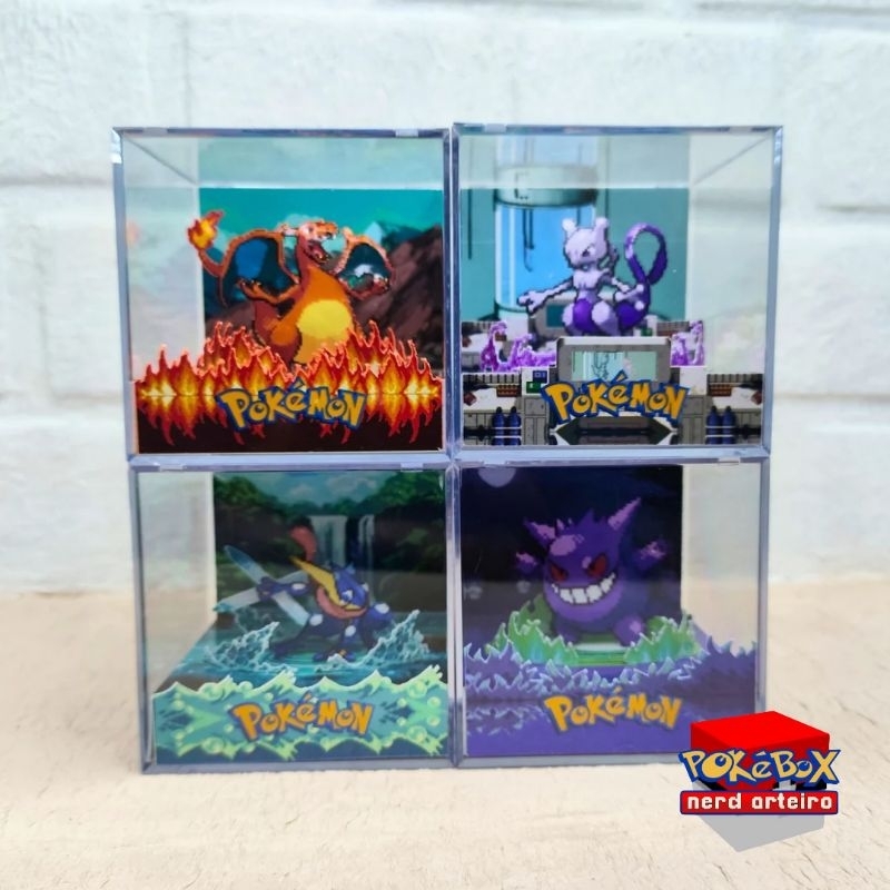 Pokémon Diorama Pokébox Mewtwo Charizard Gengar Greninja