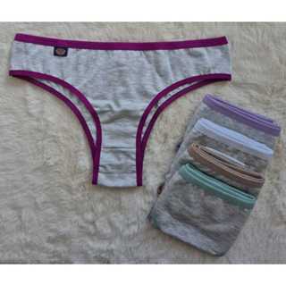 kit 5 Calcinha Malha Algodão Toque Macio Tanga Conforto Adriane Mescla em Oferta na Shopee
