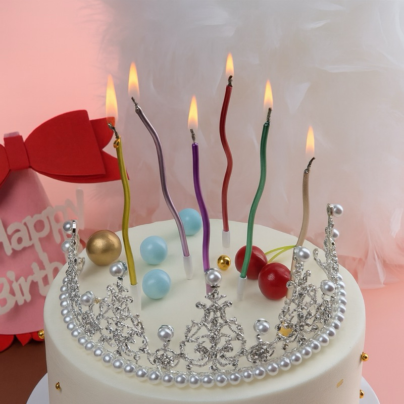 Vela de Anivesario Curvas 6 pcs Parafina Decoração Bolo de Bricolage Casamento Aniversário festa