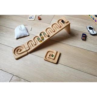 Pista De Bolinhas De Gude Em Madeira Brinquedo Sensorial em Oferta na Shopee