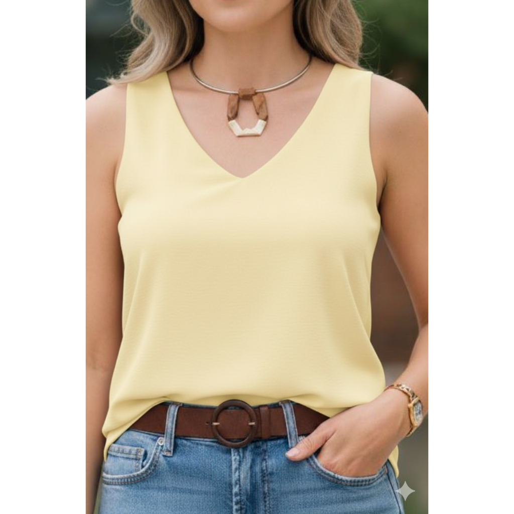 Blusa Regata Feminina Alça Larga Grossa Duna Regata Lisa Básica Elegante