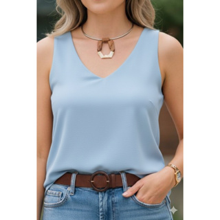 Blusa Regata Feminina Alça Larga Grossa Duna Regata Lisa Básica Elegante em Oferta na Shopee