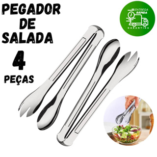 Jogo 4 Pegador Inox para Salada Universal para Massa Churrasco Carne Cozinha para Restaurante Bar em Oferta na Shopee