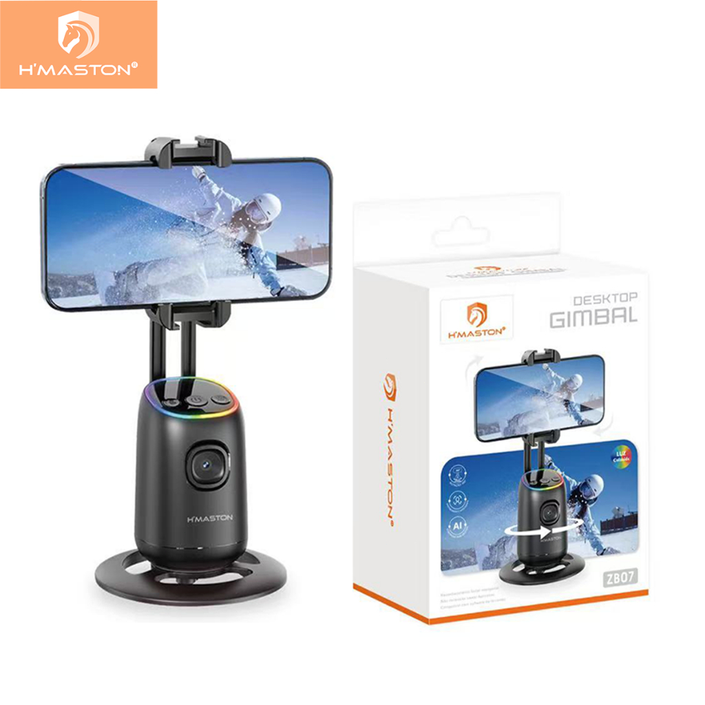 H'maston ZB07 Gimbal Suporte Celular 360° de telefone versátil Rastreamento Inteligente Facial