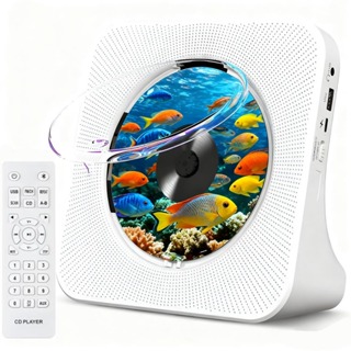 Leitor De CD Bluetooth Portátil Com Capa e Controle Remoto, HiFi Música Player Suporta CD/CD-RW/WMA/MP3 em Oferta na Shopee