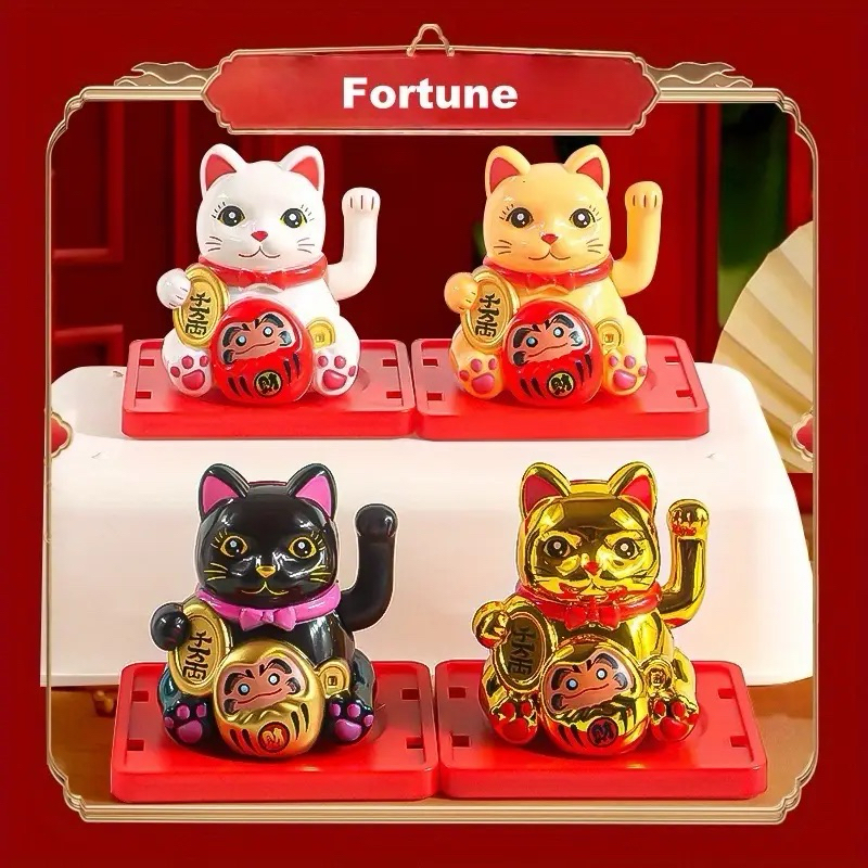 Gato Da Sorte E Fortuna Maneki Neko Decorativo Energia Solar