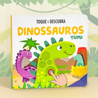 Livro Infantil Bebê - Toque E Sinta Dinossauros Livro Sensorial Texturas Capa Dura Colecionável em Oferta na Shopee