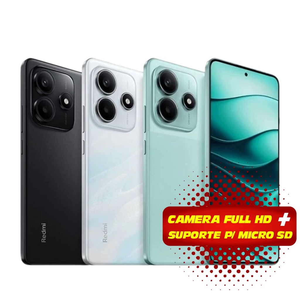 Celular Xiaomi Redmi Note 14 4G 6/128GB, 8/256GB e 12/512GB Global