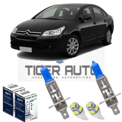 Lâmpada farol ALTO super branca + Led lanterna parCITROEN C4 PALLAS 2006 ATÉ 2013