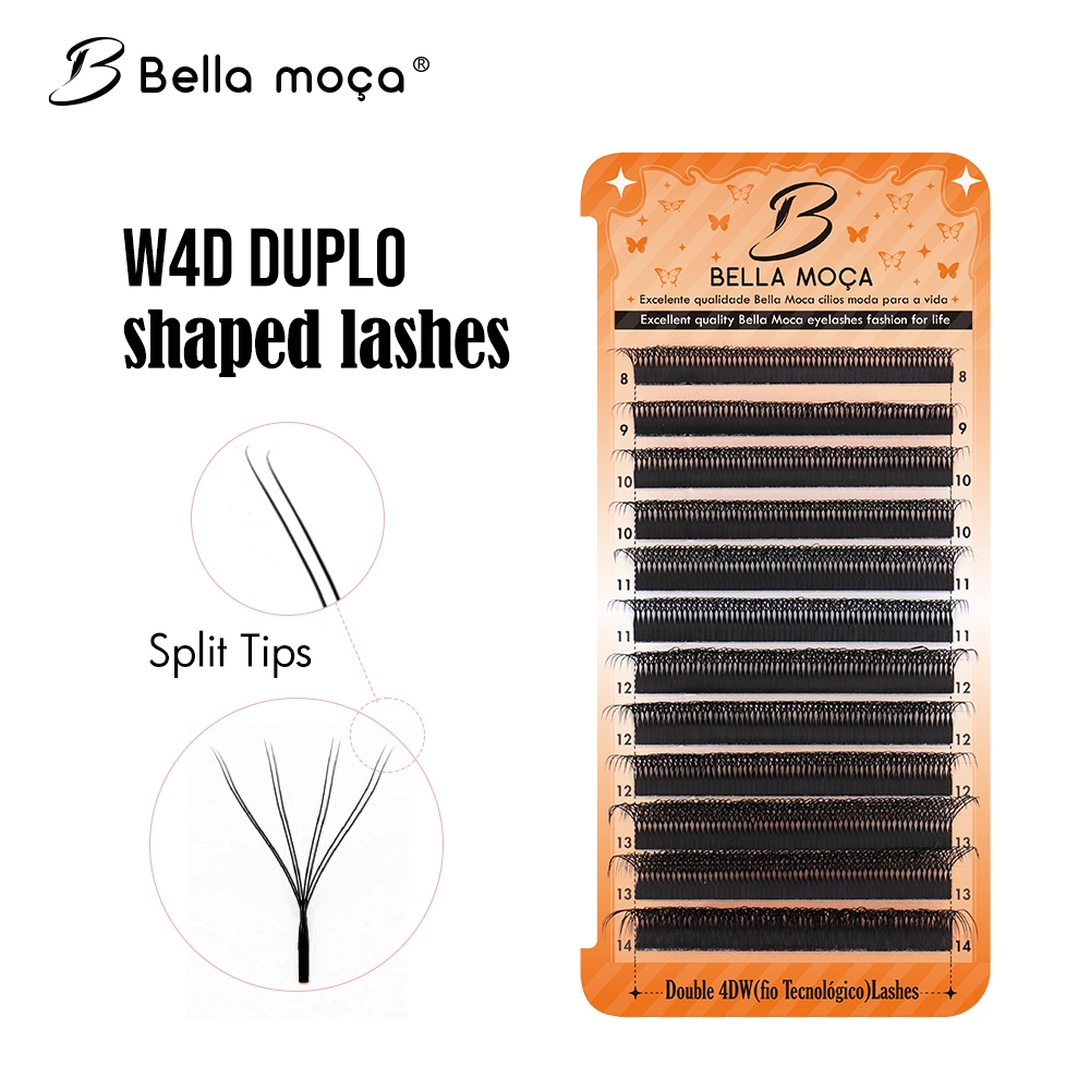 Cílios Bella Moça W4D DUPLO - Mix E Tamanho Unico Volume Egipcio alongamento extensão em Oferta na Shopee
