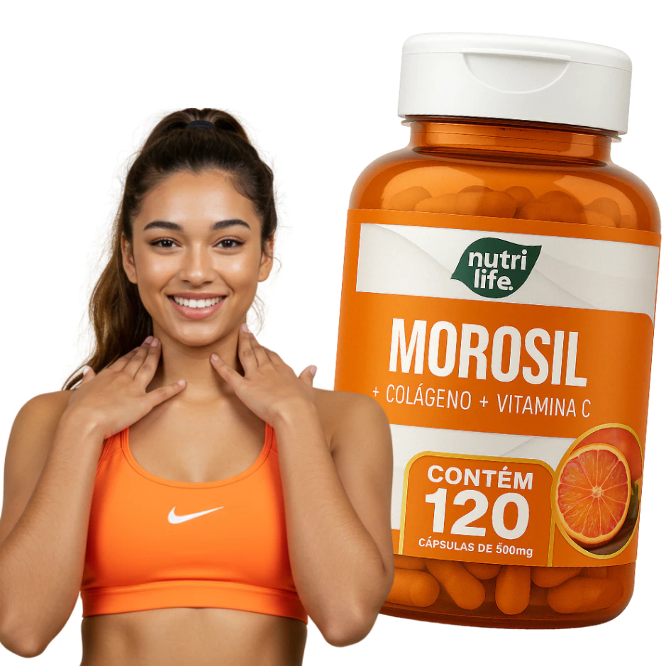 Suplemento Morisil - Colageno - Vitamina C - 120 capsulas 500mg - Nutri Life