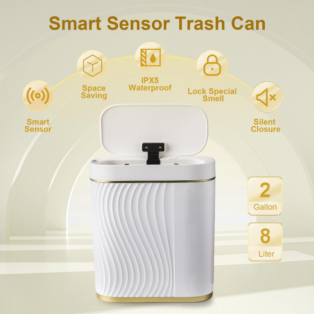 Lixeira com Sofisticada Sensor Automático Inteligente Toque Cesto Lixo — foto 4