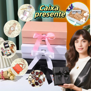 MEDOOSI Caixa Presente Dobrável com Ímã/Magnético e  Laço Fita Cetim-Resistente para Aniversário/Casamento/Joias/Doces em Oferta na Shopee