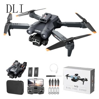 DLI Mini Drone M3 Com Dual Câmera Hd Preto 2.4Ghz Wifi 2 Baterias