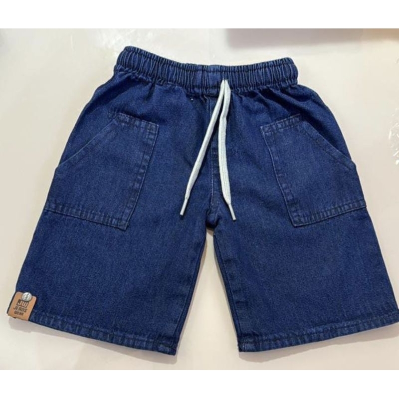 Short Bermuda Jeans Menino Bordado Estiloso