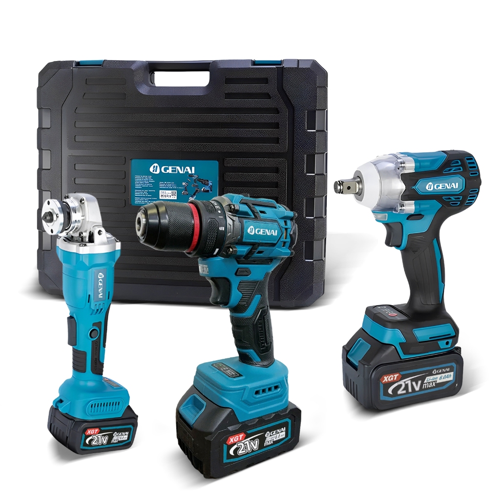 Kit 3 EM 1 Esmerilhadeira Parafusadeira Chave 21v + Caixa De Ferramentas em Oferta na Shopee